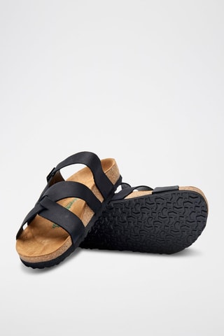 Sandalias de nobuk Lea - Negro
