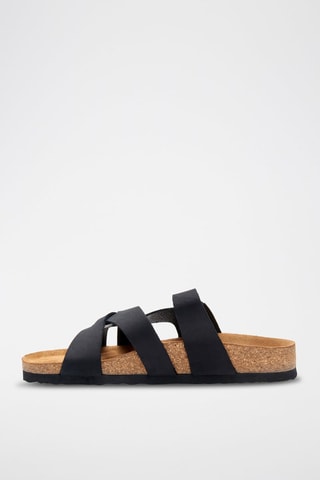 Sandalias de nobuk Lea - Negro