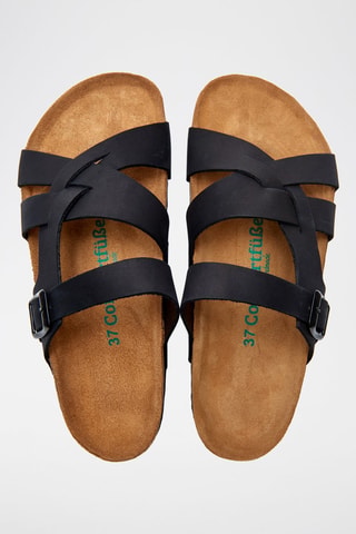 Sandalias de nobuk Lea - Negro