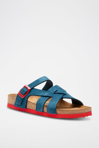 Sandalias de nobuk Lea - Azul marino