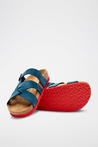 Sandalias de nobuk Lea - Azul marino