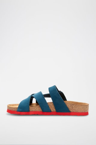 Sandalias de nobuk Lea - Azul marino