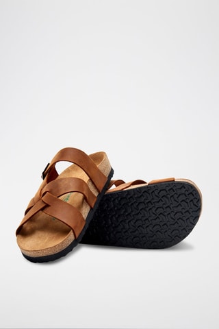 Sandalias de piel Lea - Marrón