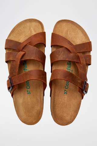 Sandalias de piel Lea - Marrón