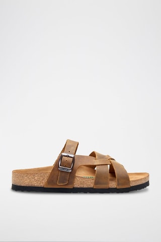Sandalias de piel Lea - Camel