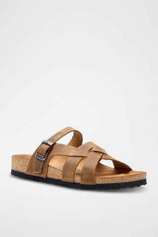 Sandalias de piel Lea - Camel