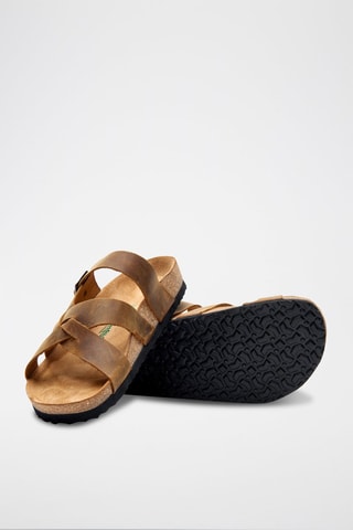 Sandalias de piel Lea - Camel