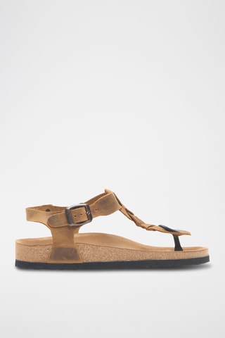 Sandalias de nobuk Grizeln - Beige - Diseño ancho