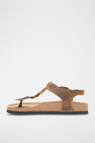 Sandalias de nobuk Grizeln - Beige - Diseño ancho