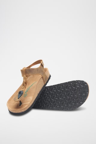 Sandalias de nobuk Grizeln - Beige - Diseño ancho