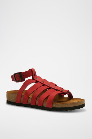 Romanas de nobuk Ares - Rojo - Diseño ancho