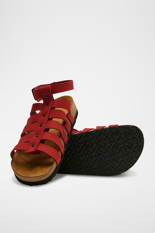 Romanas de nobuk Ares - Rojo - Diseño ancho