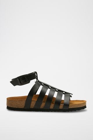 Romanas de nobuk Ares - Negro - Diseño ancho