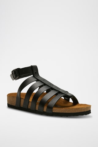 Romanas de nobuk Ares - Negro - Diseño ancho