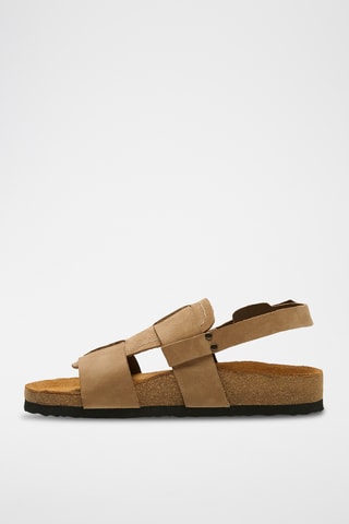 Sandalias de nobuk Likya - Beige - Diseño ancho