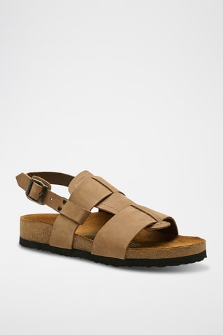 Sandalias de nobuk Likya - Beige - Diseño ancho