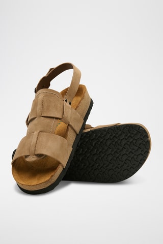 Sandalias de nobuk Likya - Beige - Diseño ancho