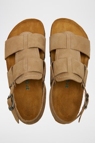 Sandalias de nobuk Likya - Beige - Diseño ancho
