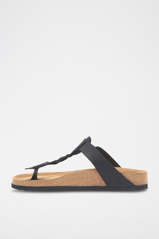 Sandalias de nobuk Guidan - Negro - Diseño ancho