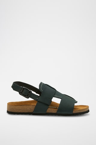 Sandalias de nobuk Likya - Azul marino - Diseño ancho