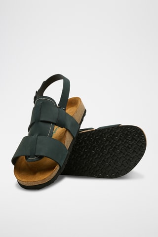 Sandalias de nobuk Likya - Azul marino - Diseño ancho