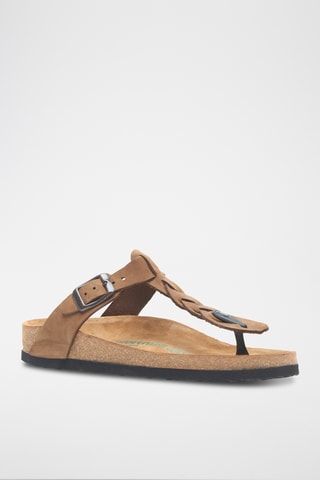 Sandalias de nobuk Guidan - Beige - Diseño ancho