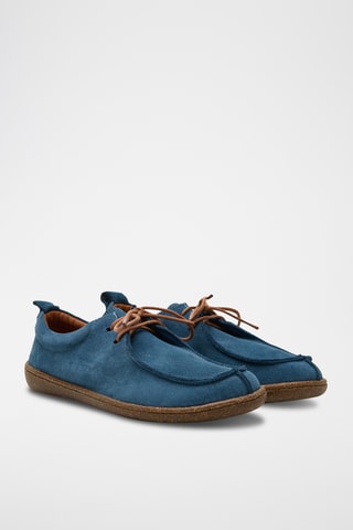 Derbies de nobuk Harmony - Azul cobalto - Diseño normal