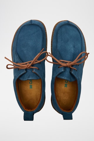 Derbies de nobuk Harmony - Azul cobalto - Diseño normal