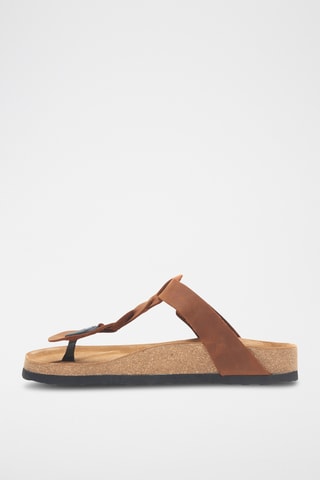 Sandalias de nobuk Guidan - Marrón - Diseño ancho