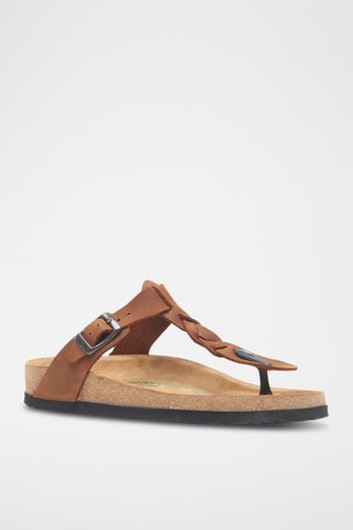 Sandalias de nobuk Guidan - Marrón - Diseño ancho