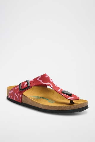 Sandalias de piel Aliz-PR - Rojo - Diseño ancho