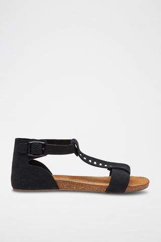Sandalias de nobuk Macrea - Negro - Diseño estrecho
