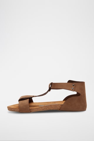 Sandalias de nobuk Macrea - Beige - Diseño estrecho