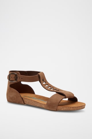 Sandalias de nobuk Macrea - Beige - Diseño estrecho