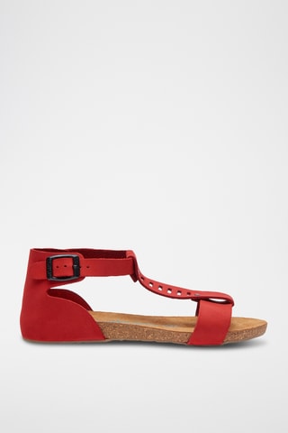 Sandalias de nobuk Macrea - Rojo - Diseño estrecho