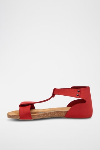 Sandalias de nobuk Macrea - Rojo - Diseño estrecho