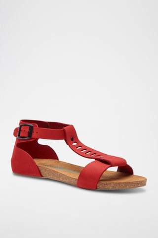 Sandalias de nobuk Macrea - Rojo - Diseño estrecho
