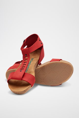 Sandalias de nobuk Macrea - Rojo - Diseño estrecho