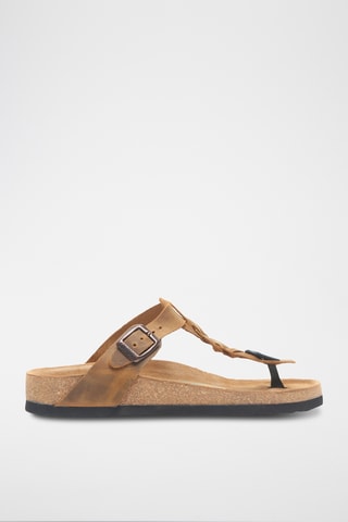 Sandalias de nobuk Guidan - Beige - Diseño ancho