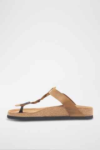 Sandalias de nobuk Guidan - Beige - Diseño ancho