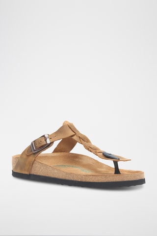 Sandalias de nobuk Guidan - Beige - Diseño ancho
