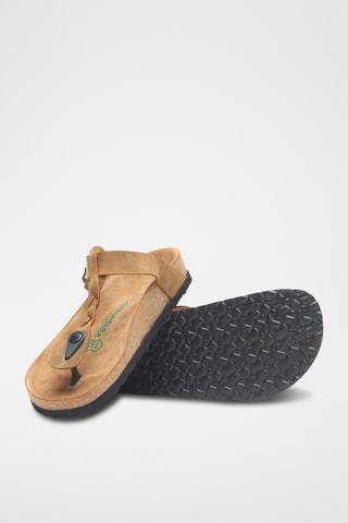 Sandalias de nobuk Guidan - Beige - Diseño ancho