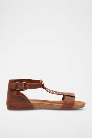 Sandalias de piel Macrea - Marrón - Diseño estrecho