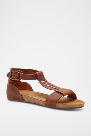 Sandalias de piel Macrea - Marrón - Diseño estrecho