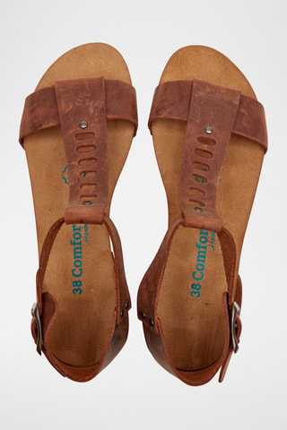 Sandalias de piel Macrea - Marrón - Diseño estrecho