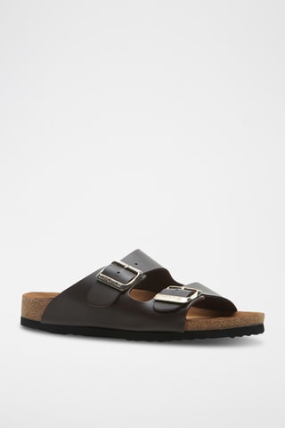 Sandalias de piel napa Bali - Marrón oscuro - Diseño ancho