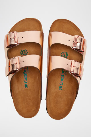 Sandalias de piel Bali - Rosa - Diseño ancho