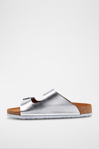 Sandalias de piel Bali - Plateado - Diseño ancho