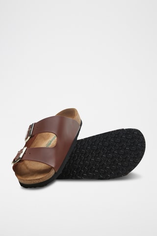 Sandalias de piel napa Bali - Marrón - Diseño ancho