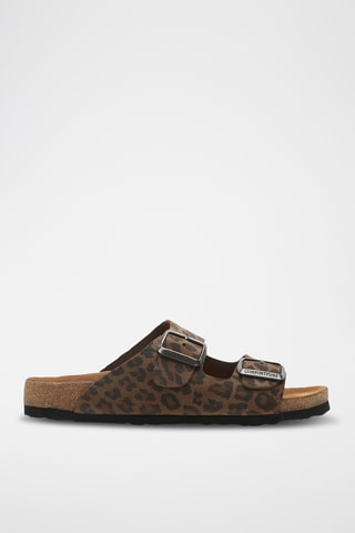 Sandalias de nobuk Bali - Marrón - Diseño ancho